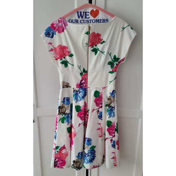 Kate Spade White Floral Print Dress Size 4 - Picture 5 of 10